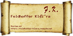Feldhoffer Klára névjegykártya